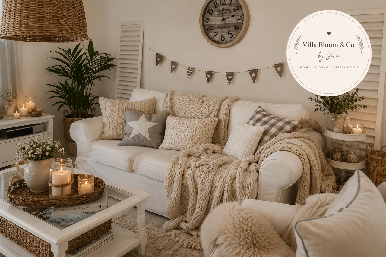 Salon chaleureux de style campagne